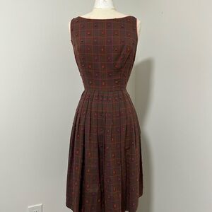 Vintage 1960s Carol Lee Plaid Cotton Dress